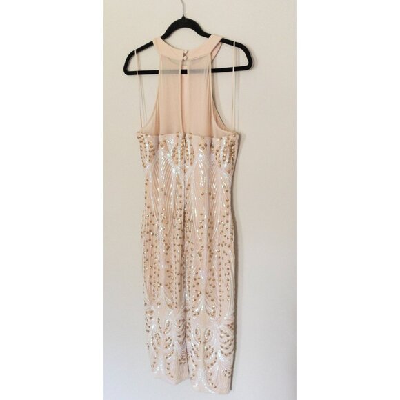 Dress the Population Pink Halter Bodycon Midi Dress - Picture 8 of 15